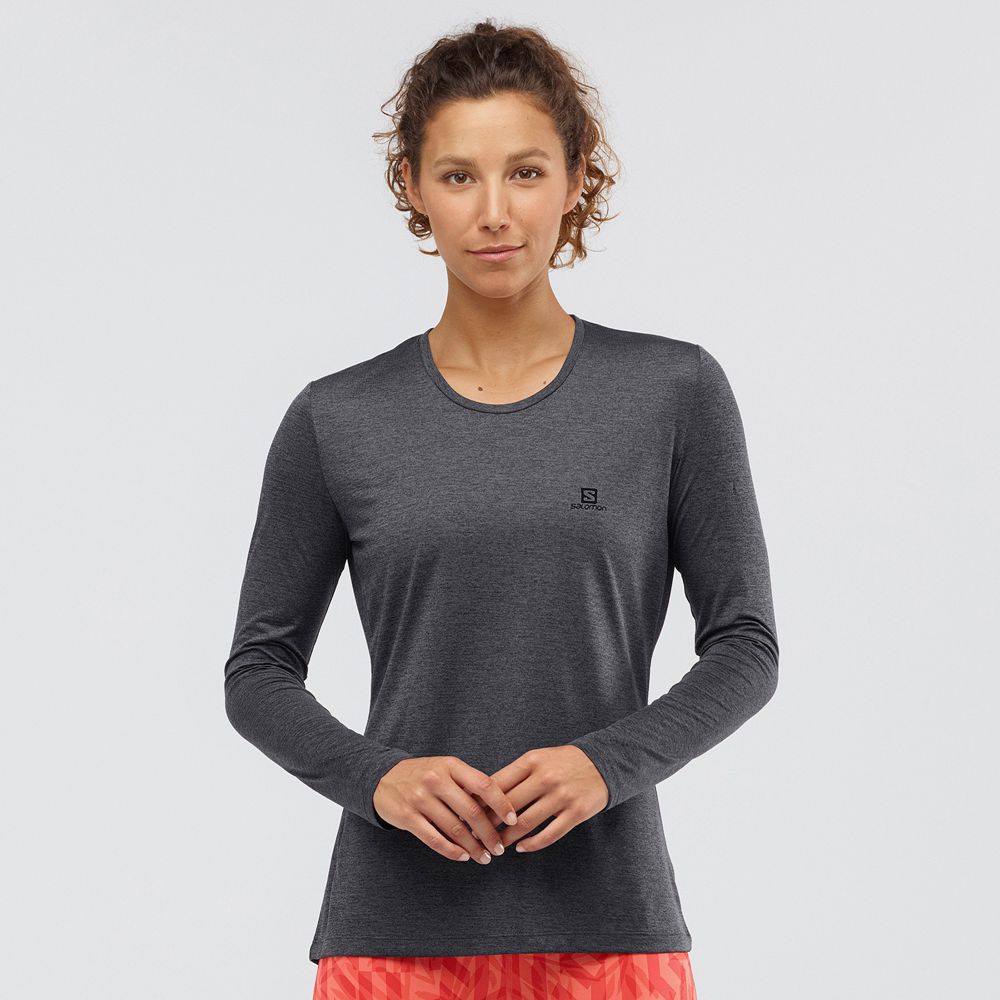 SALOMON AGILE Philippines - Women's Midlayers - Black | 862591-TNJ